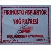 KALIN ASPRATÖR ELYAF FİLTRE 5 lik paket