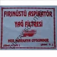 KALIN ASPRATÖR ELYAF FİLTRE 5 lik paket