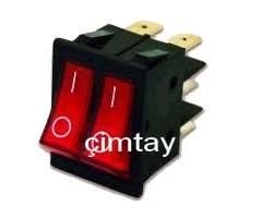 İKİLİ IŞIKLI ANAHTAR KIRMIZI