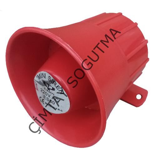 MİNİ TON SİREN 220 VOLT KIRMIZI