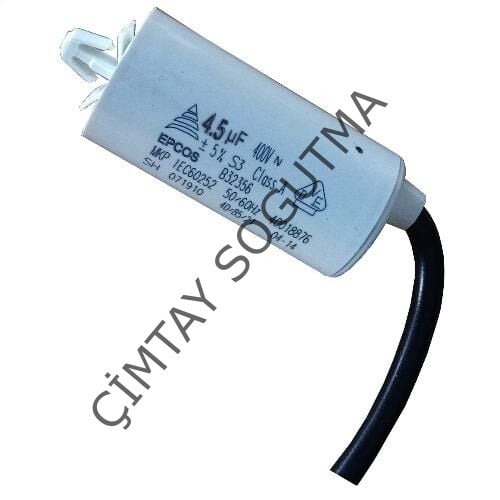KABLOLU PLASTİK TÜP 4,5 mf. KONDANSATÖR